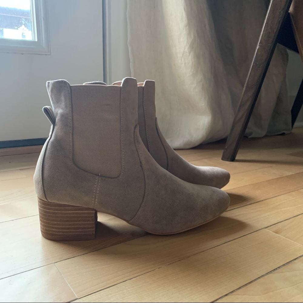 New in Box Suede Taupe Ankle Boots